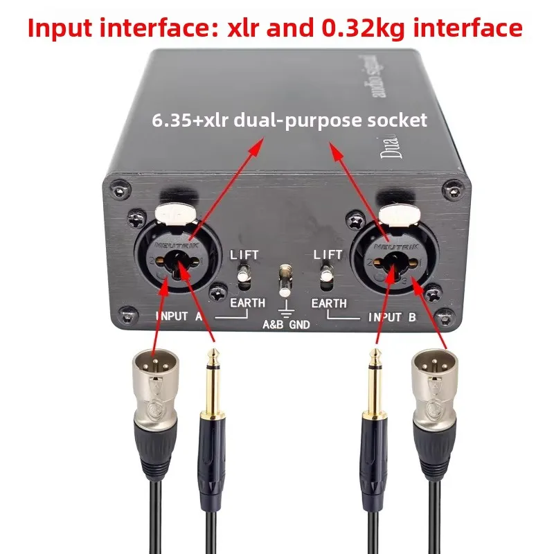 6.35 Audio isolator to eliminate microphone audio current sound noise anti-interference
6.35 Audio isolator to eliminate microphone audio current sound noise anti-interference