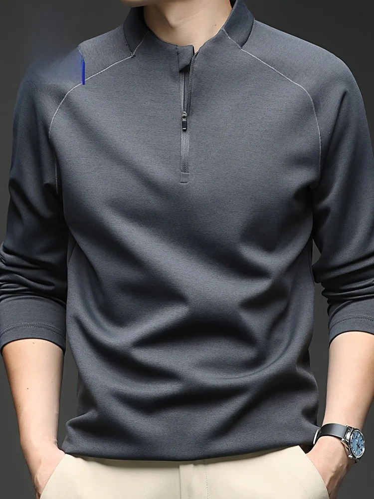 Rn Men's Zippered Hoodie Casual Henry Collar Base Layer T-irt Faionable Breathable Polyester Long Sve V-ne T-irt
Rn Men's Zippered Hoodie Casual Henry Collar Base Layer T-irt Faionable Breathable Polyester Long Sve V-ne T-irt