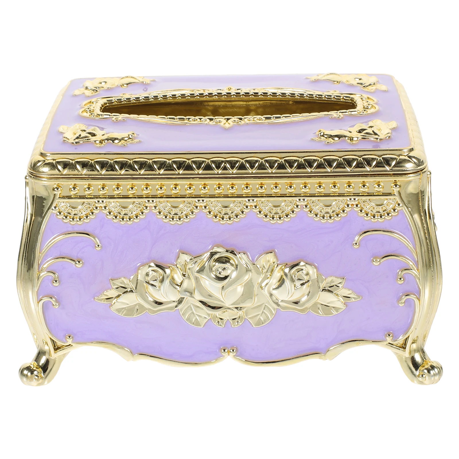 European Style Embossed Golden Rose Tissue Box Blue Retro Decor Storage Case for Home Desk Paper Towel Organizer
European Style Embossed Golden Rose Tissue Box Blue Retro Decor Storage Case for Home Desk Paper Towel Organizer