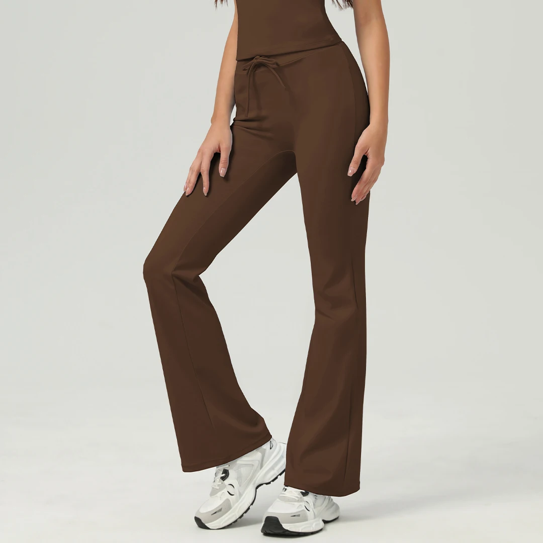Women No Front Seam Butt Liftting Drawstring Elastic Dance Yoga Causal Sport Flare Pants
Women No Front Seam Butt Liftting Drawstring Elastic Dance Yoga Causal Sport Flare Pants