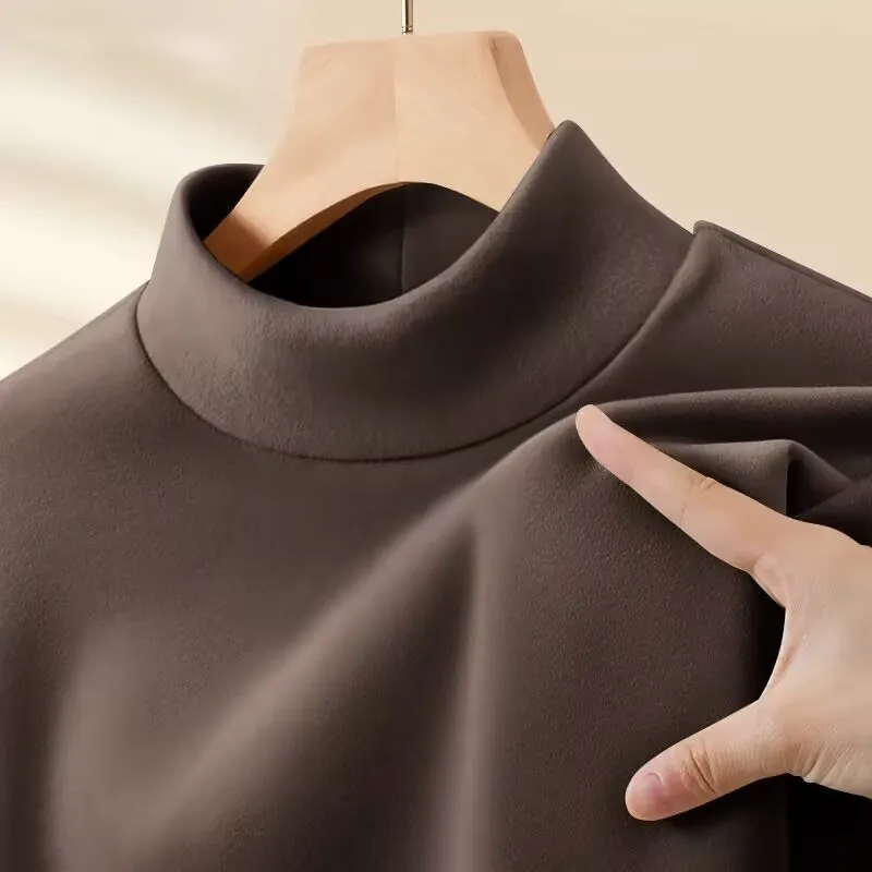 Men's Double-Sided Fleece Long Sleeve T-Shirt Thermal Underwear Half-High Collar Big Size Base Shirt for Autumn Winter
Men's Double-Sided Fleece Long Sleeve T-Shirt Thermal Underwear Half-High Collar Big Size Base Shirt for Autumn Winter