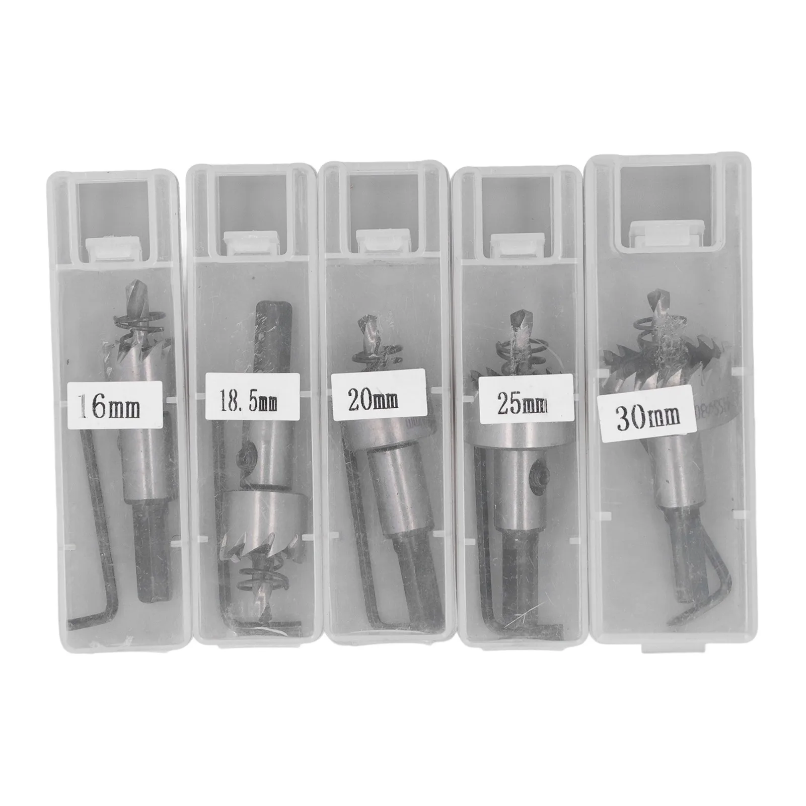 5 Pcs High Speed Steel Hole Saw 16‑30mm Reaming Drill Bit Hole Cutter Set for Plasterboard Iron Sheet Metal Plate
5 Pcs High Speed Steel Hole Saw 16‑30mm Reaming Drill Bit Hole Cutter Set for Plasterboard Iron Sheet Metal Plate