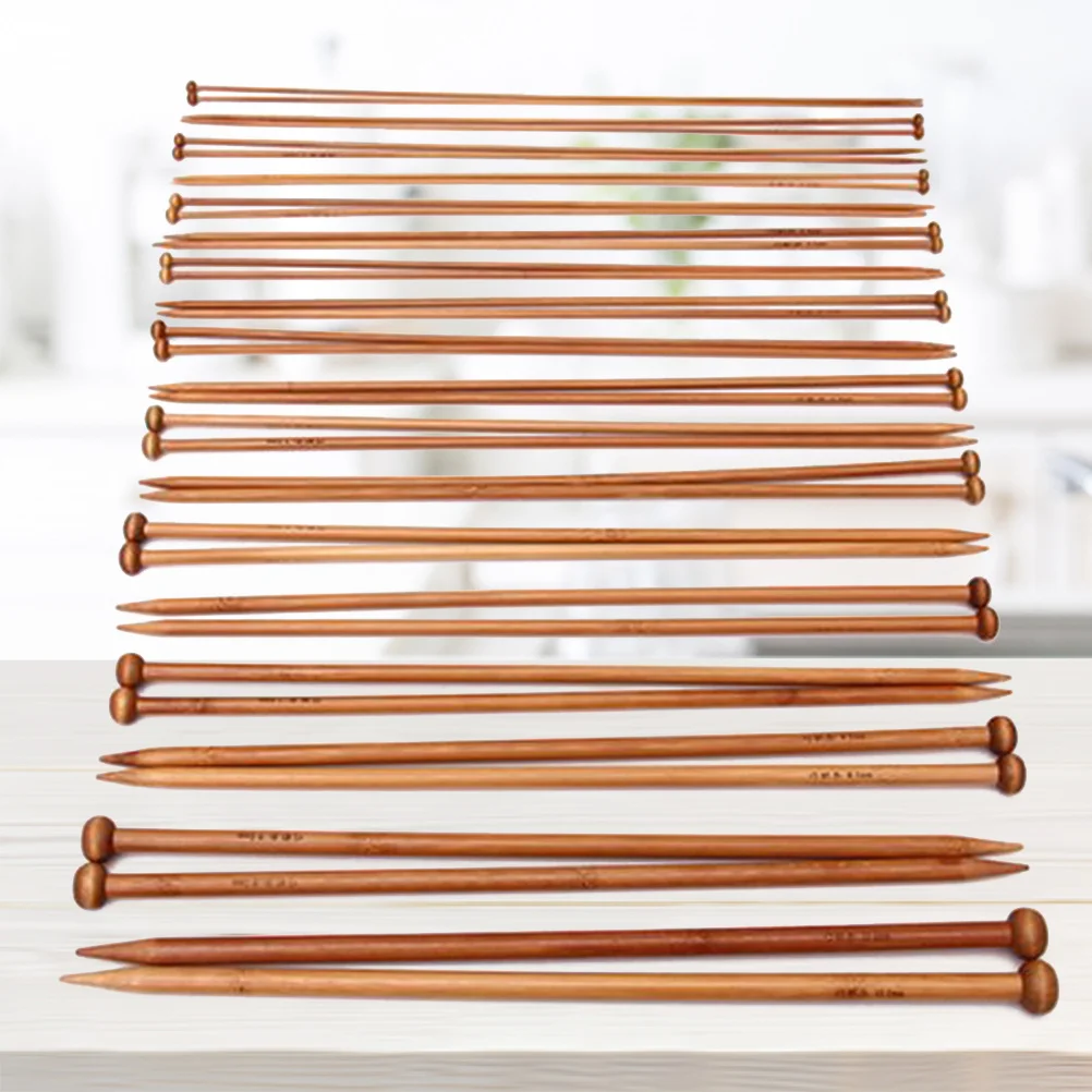 36Pcs Carbonized Bamboo Knitting Needles Set Single Ended Smooth Point Sizes 2mm to 10mm Lightweight Crochet Knitting Needles
36Pcs Carbonized Bamboo Knitting Needles Set Single Ended Smooth Point Sizes 2mm to 10mm Lightweight Crochet Knitting Needles