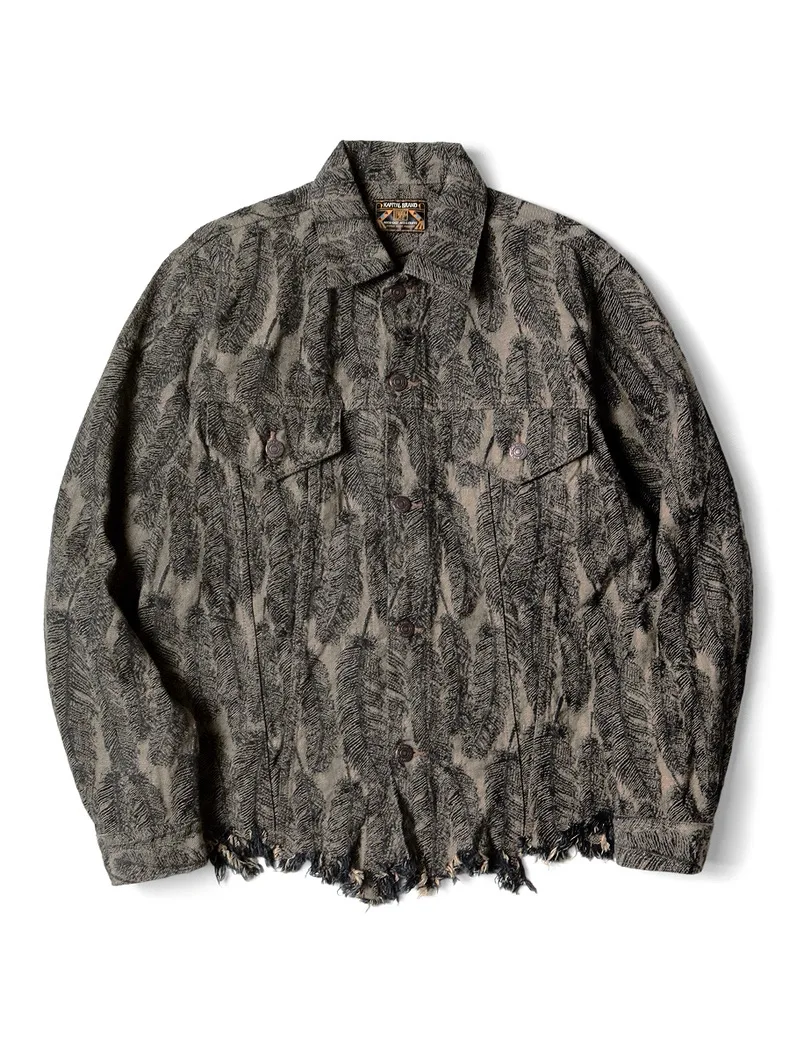 New Spot Kapital Jacquard Feather Tassel Coat for Men Damaged Hemp Made Loose Unisex Casual Jacket
New Spot Kapital Jacquard Feather Tassel Coat for Men Damaged Hemp Made Loose Unisex Casual Jacket