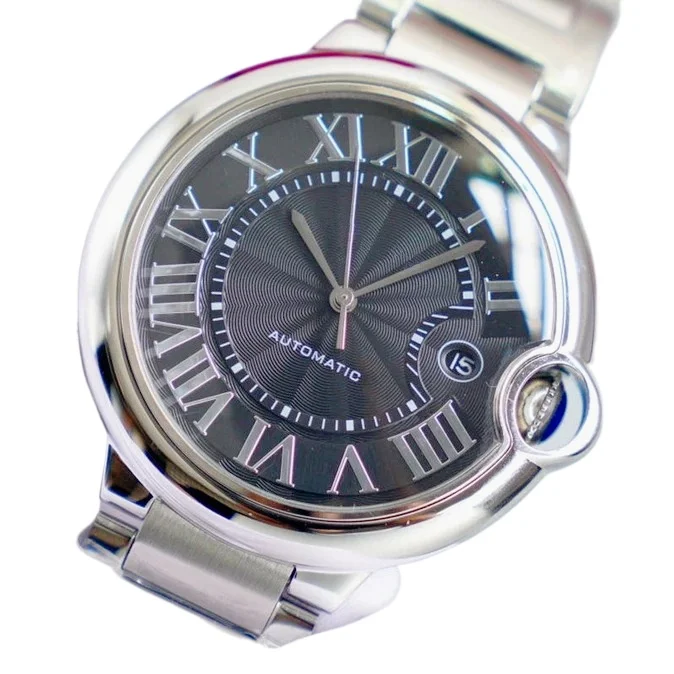Mechanical Automatic Mens Watches Polished Steel Band Artistic Globe Element Blue Dial Soft Leather Detail Black Blue Sapphire
Mechanical Automatic Mens Watches Polished Steel Band Artistic Globe Element Blue Dial Soft Leather Detail Black Blue Sapphire