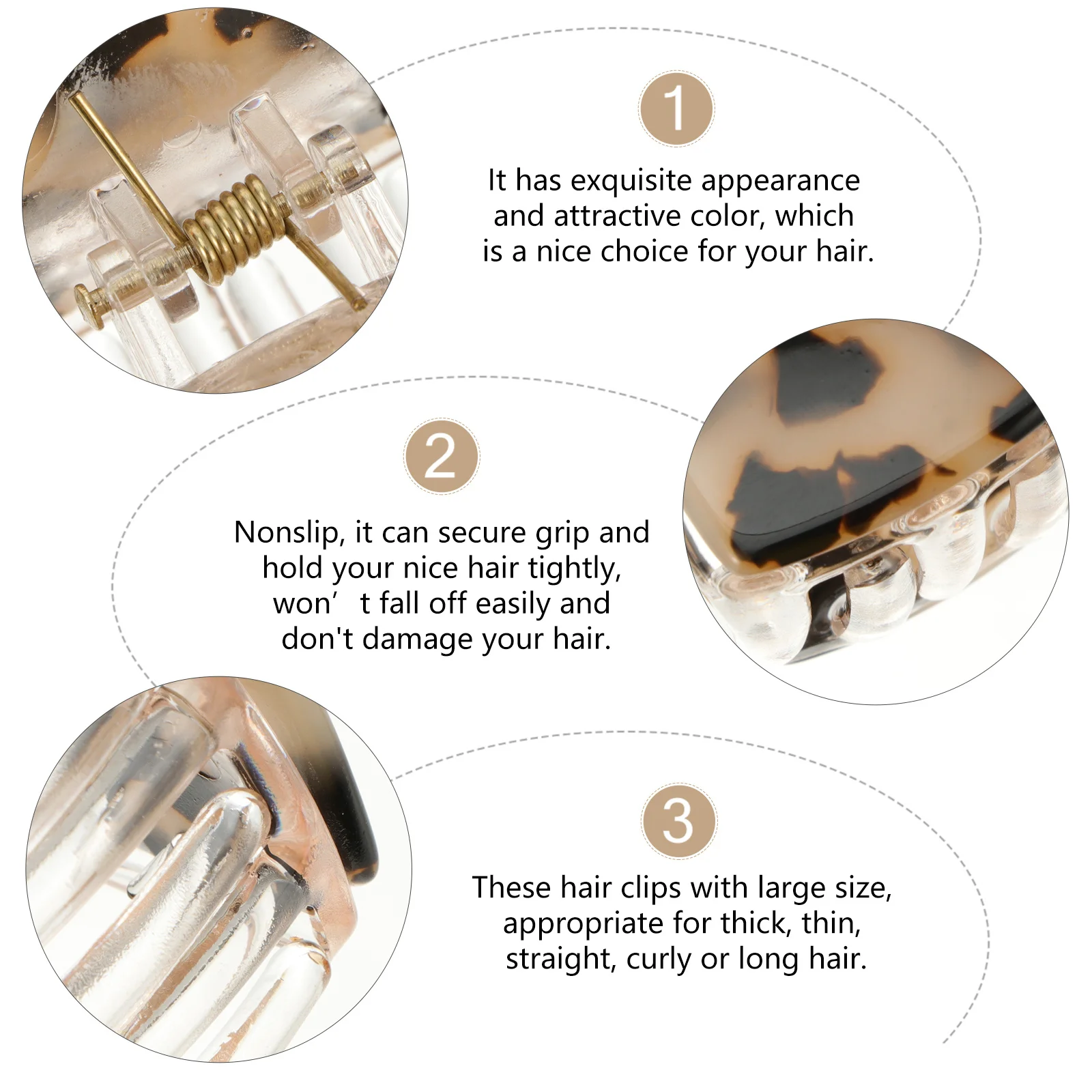 2pcs Vintage Claws Fashionable Creative Jaw Clips Durable Sturdy Comfortable For Thin Thick Daily Office Use All-Match Woman
2pcs Vintage Claws Fashionable Creative Jaw Clips Durable Sturdy Comfortable For Thin Thick Daily Office Use All-Match Woman