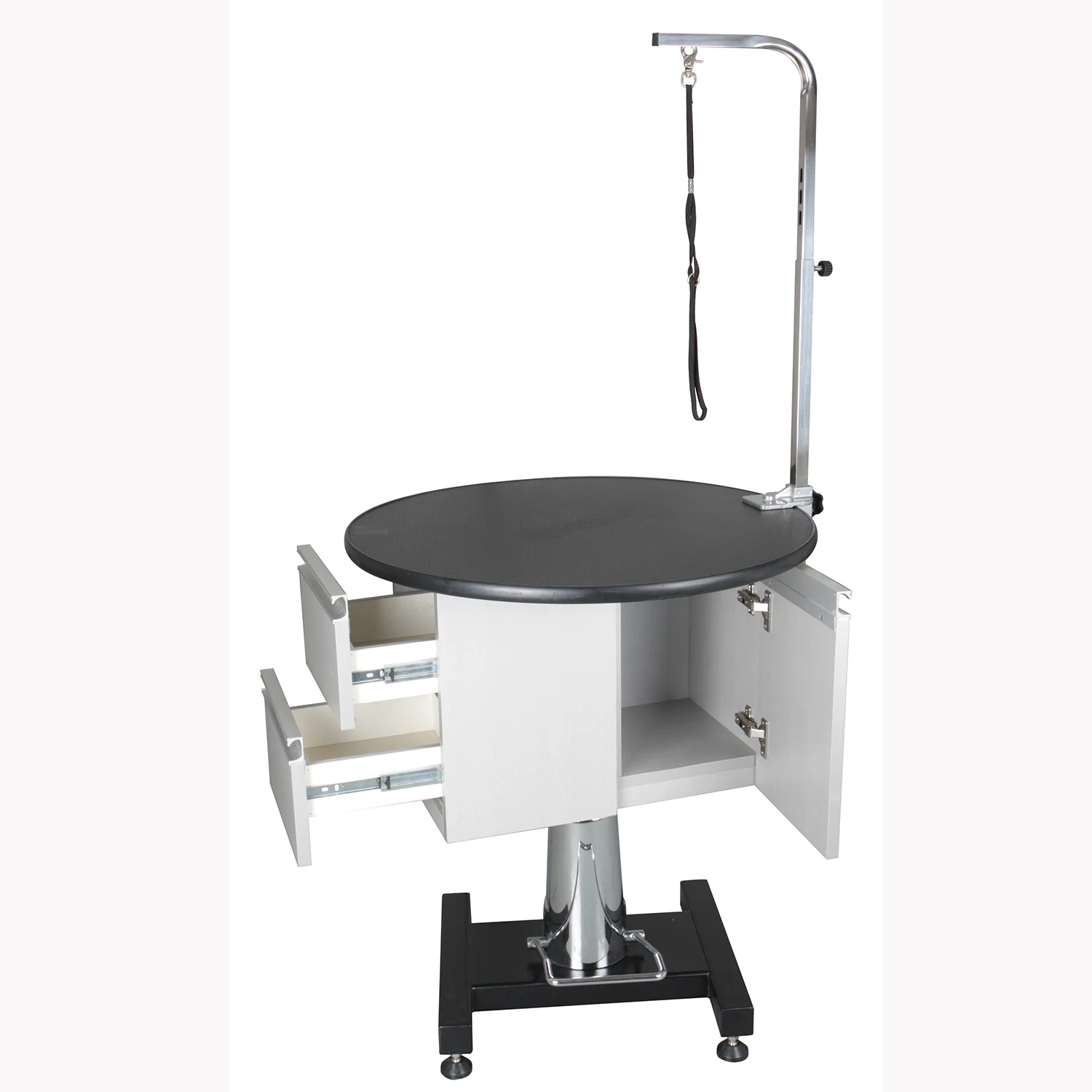 Professional Round Hydraulic Lifting Pet Grooming Table Dog Grooming Table with Cabinet
Professional Round Hydraulic Lifting Pet Grooming Table Dog Grooming Table with Cabinet