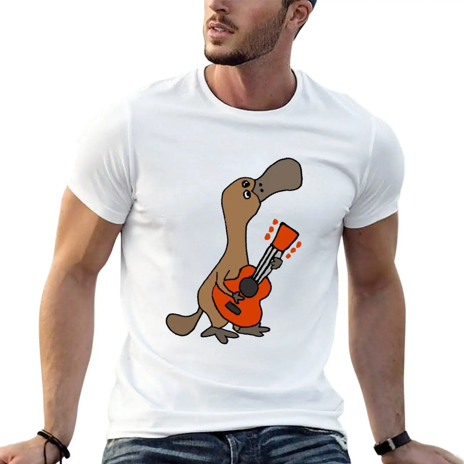 Funny Cute Duck-billed Platypus Playing Guitar T-Shirt custom t shirts men clothings
Funny Cute Duck-billed Platypus Playing Guitar T-Shirt custom t shirts men clothings