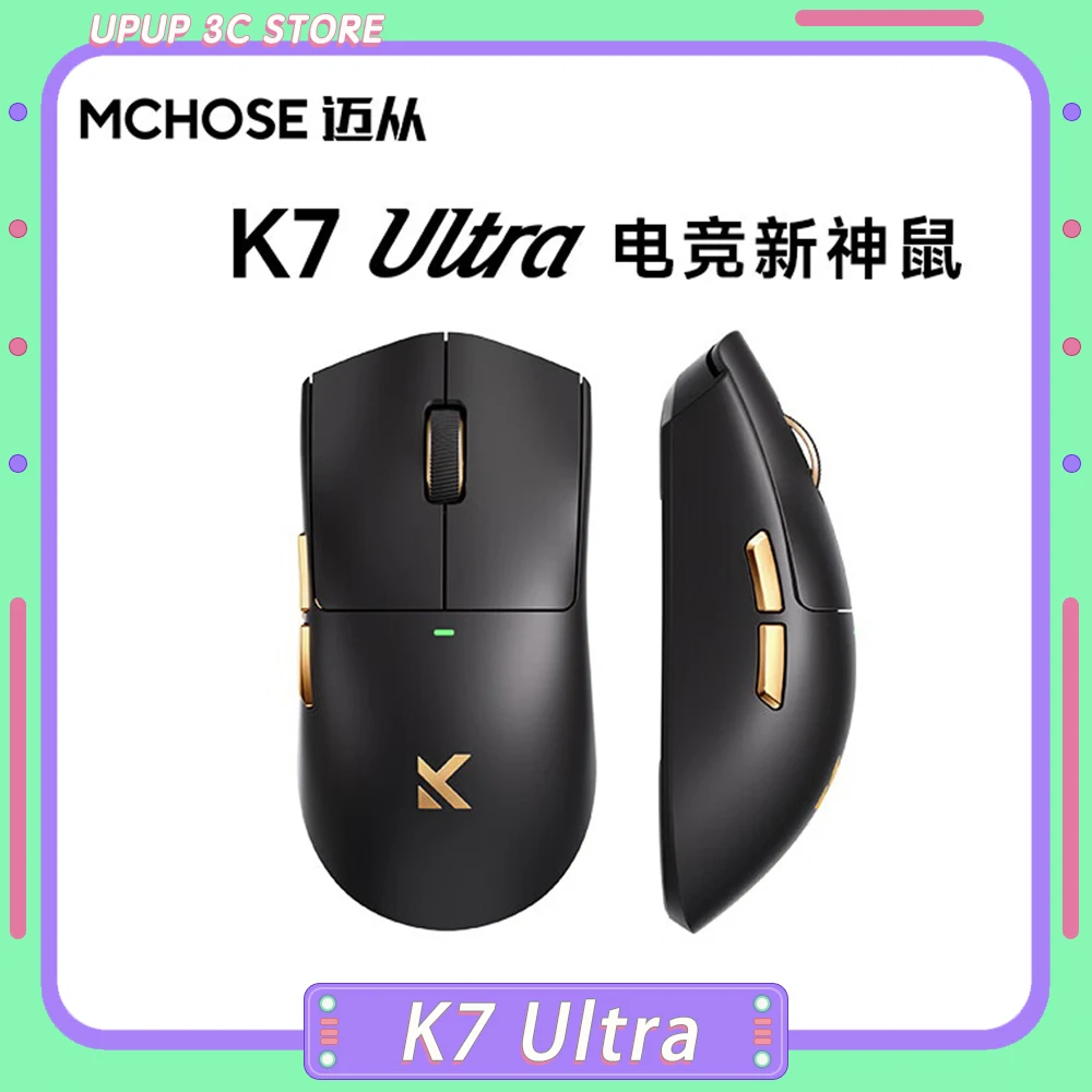 New MCHOSE K7 Ultra Mouse Tri Mode Paw3950 Wireless Mouse 500mAh Lightweight 8000Hz Gaming Mice PC Accessories For FPS Gamers
New MCHOSE K7 Ultra Mouse Tri Mode Paw3950 Wireless Mouse 500mAh Lightweight 8000Hz Gaming Mice PC Accessories For FPS Gamers