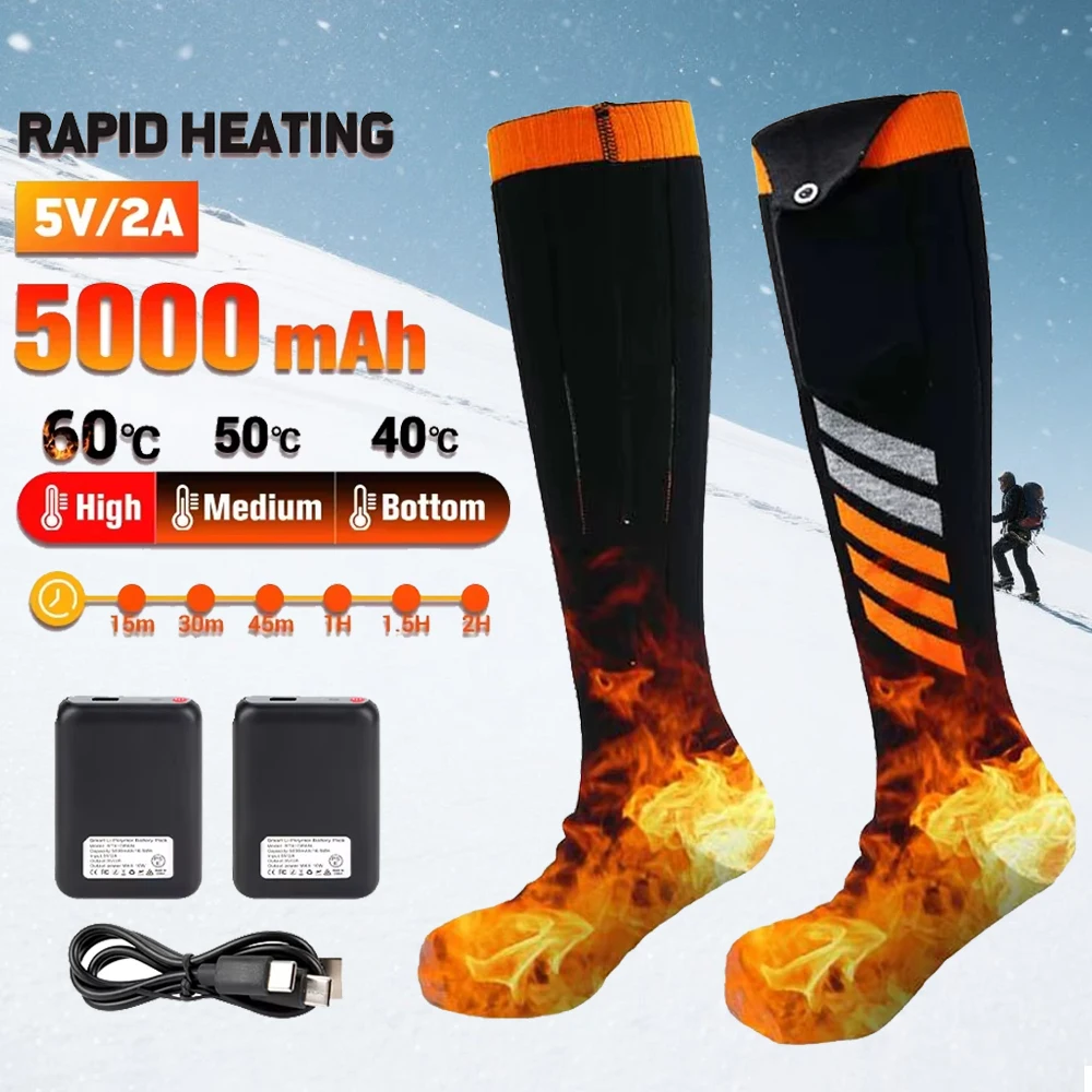 Winter Heated Socks 5000mAh APP Control Thermal Socks Women Men Heating Foot Warmer Electric Fever Socks Hiking Ski Warm Outdoor
Winter Heated Socks 5000mAh APP Control Thermal Socks Women Men Heating Foot Warmer Electric Fever Socks Hiking Ski Warm Outdoor