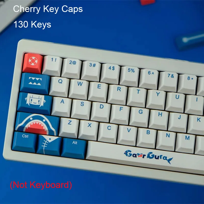 Blue Shark Key Caps 130 Keys Anime Cherry PBT Doubleshot Custom DIY Keycaps Set Compatible For MX Mechanical Keyboard
Blue Shark Key Caps 130 Keys Anime Cherry PBT Doubleshot Custom DIY Keycaps Set Compatible For MX Mechanical Keyboard
