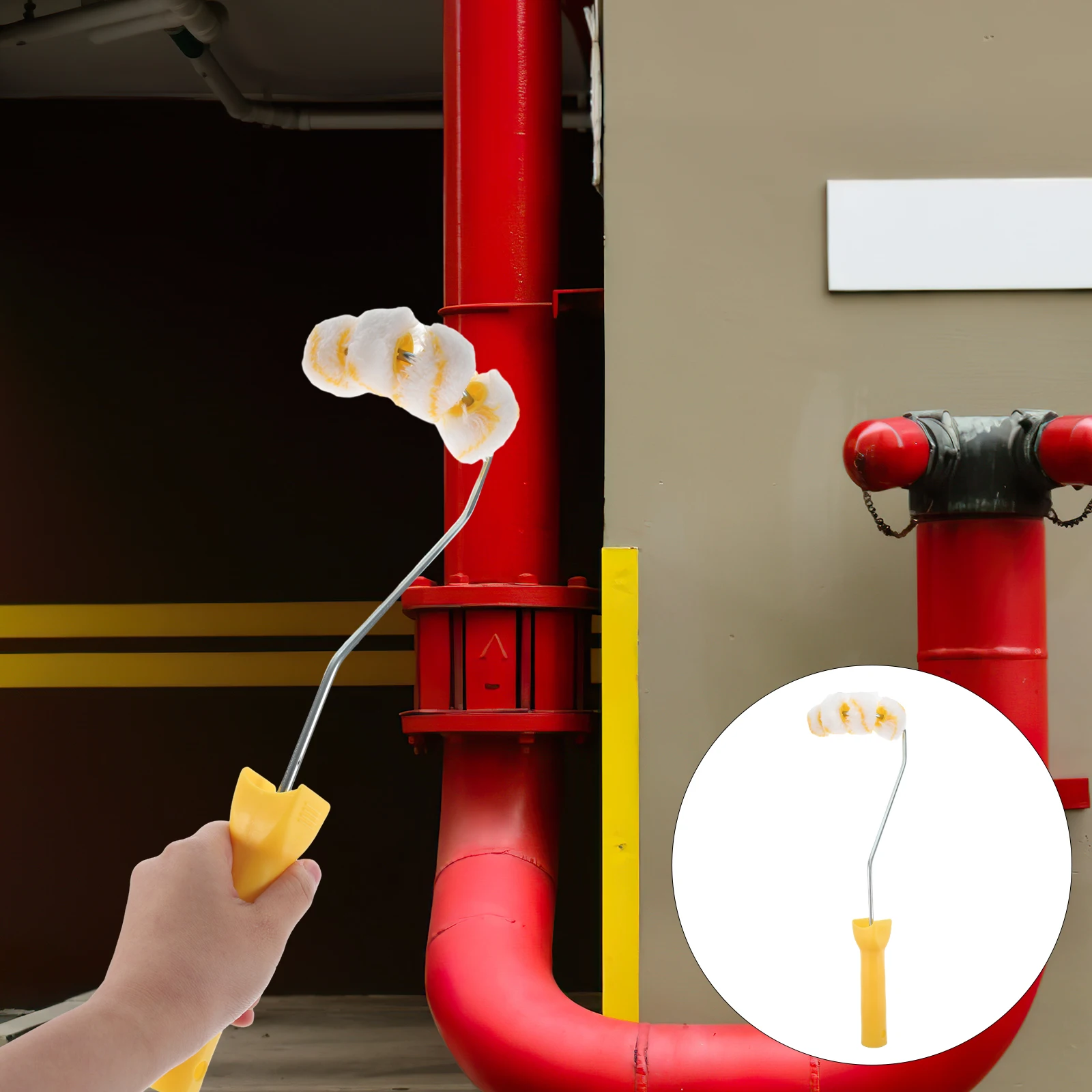 Brush Rolling Paint Tube Cleaning Tool Painting Roller with Frame Pipeline Dredging Yellow for
Brush Rolling Paint Tube Cleaning Tool Painting Roller with Frame Pipeline Dredging Yellow for