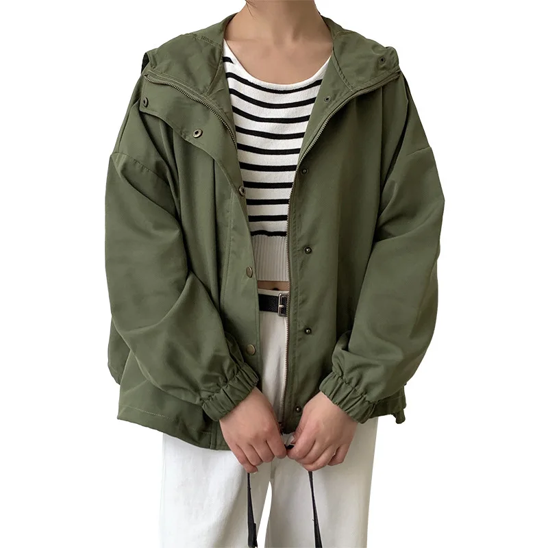 2026 Women Jackets Solid Zipper Turn Down Collar Cargo Coats Streetwear Long Sleeve Spliced Jacket Buttons Regular Casual Autumn
2026 Women Jackets Solid Zipper Turn Down Collar Cargo Coats Streetwear Long Sleeve Spliced Jacket Buttons Regular Casual Autumn