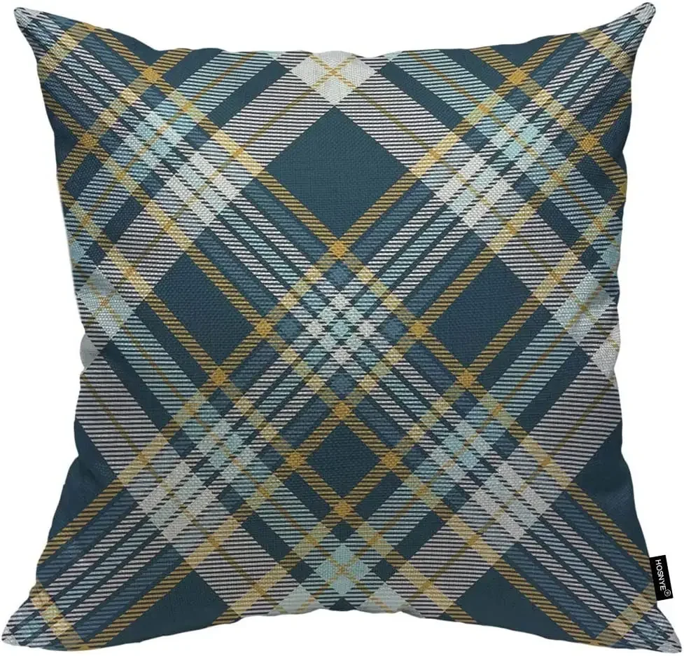 Plaid Check Patten Throw Pillow Case Cushion Covers Teal Green Robin Egg Blue and Mustard Yellow Cotton Linen for Bed Sofa Car
Plaid Check Patten Throw Pillow Case Cushion Covers Teal Green Robin Egg Blue and Mustard Yellow Cotton Linen for Bed Sofa Car