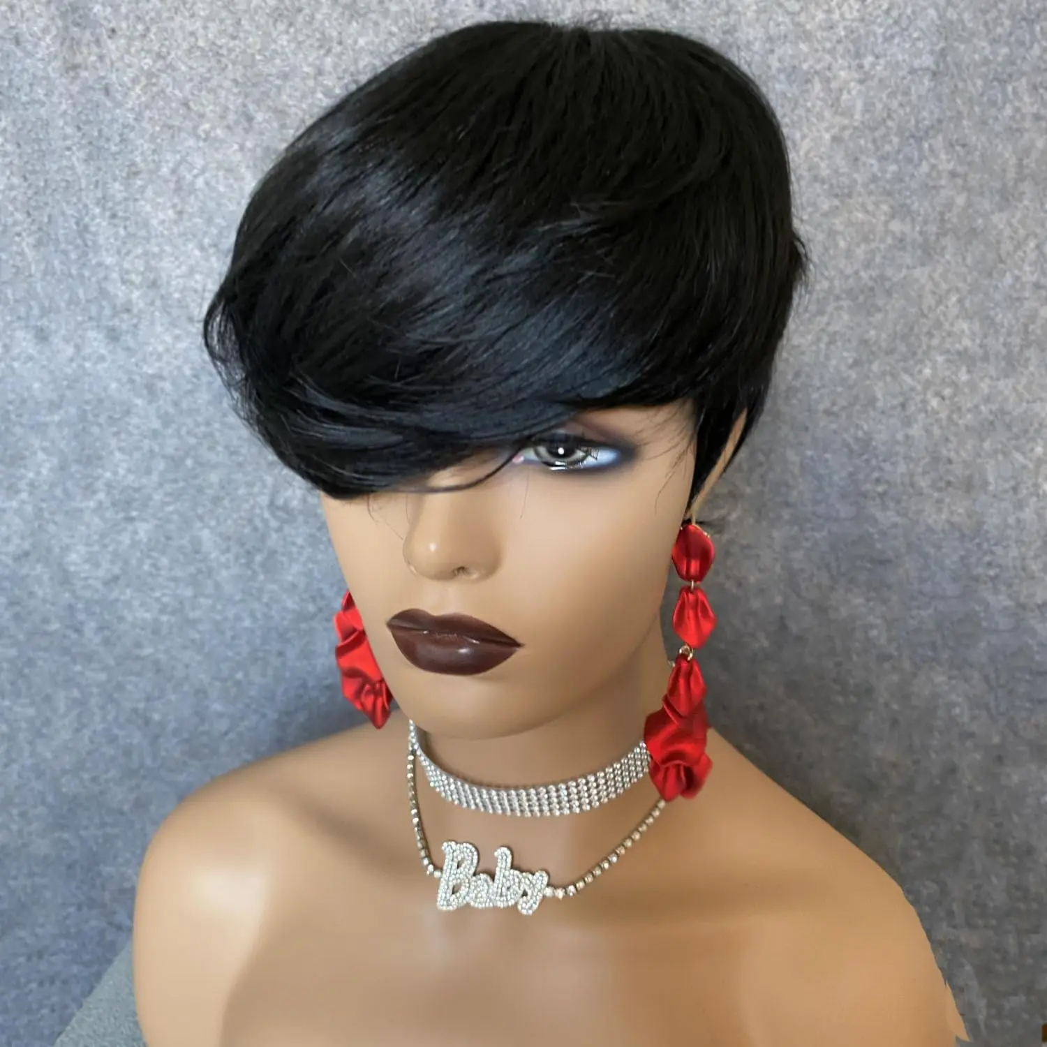 Short Straight Pixie Cut Wig Human Hair Full Machine Made Wigs For Women Human Hair Wig
Short Straight Pixie Cut Wig Human Hair Full Machine Made Wigs For Women Human Hair Wig