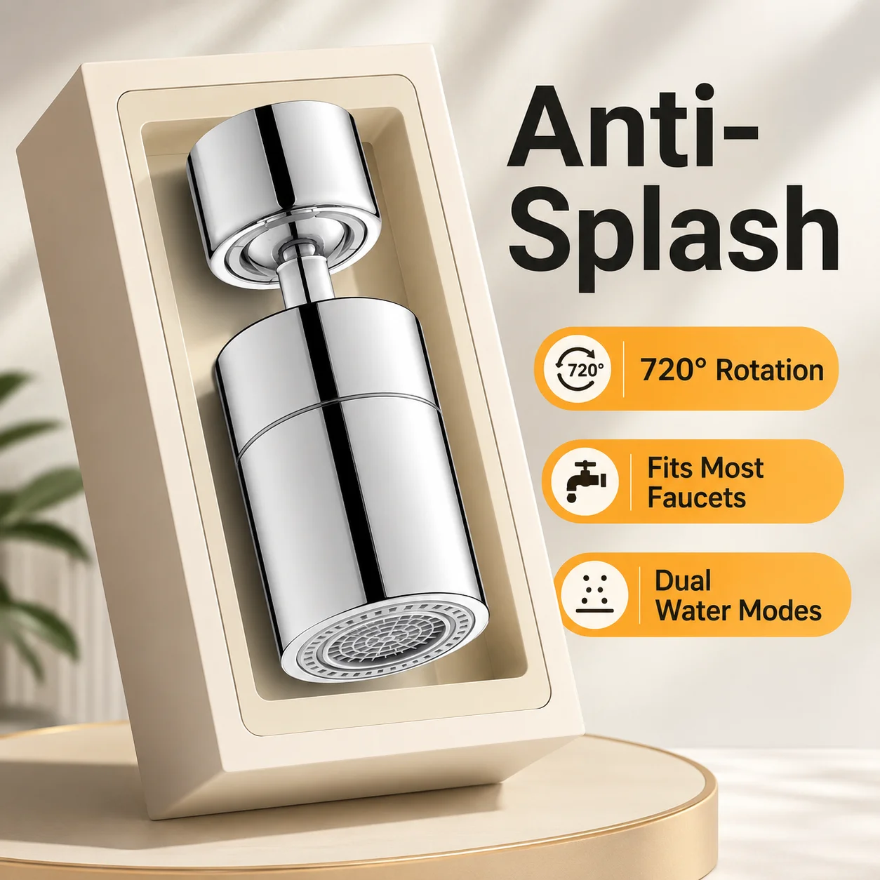 Universal 1080° Rotating Robotic Arm Faucet Extender Aerator Splash-proof Dual Modes Kitchen Bathroom Faucet Water Nozzle
Universal 1080° Rotating Robotic Arm Faucet Extender Aerator Splash-proof Dual Modes Kitchen Bathroom Faucet Water Nozzle