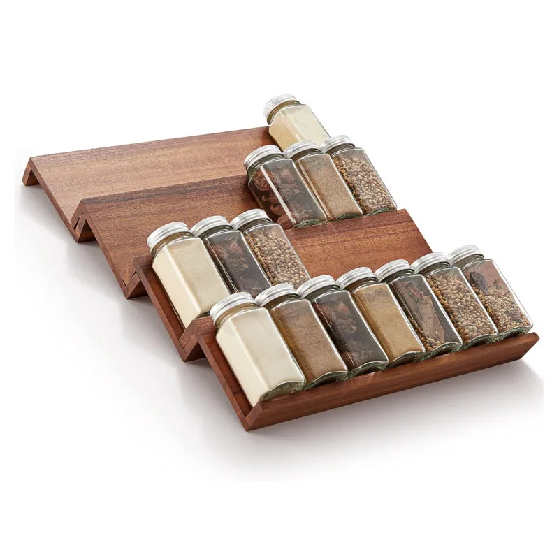 Solid Wood Multi-layer Spice Rack, Kitchen Drawer Seasoning Bottle Organizer, Step Design Desktop Display Storage Shelf
Solid Wood Multi-layer Spice Rack, Kitchen Drawer Seasoning Bottle Organizer, Step Design Desktop Display Storage Shelf