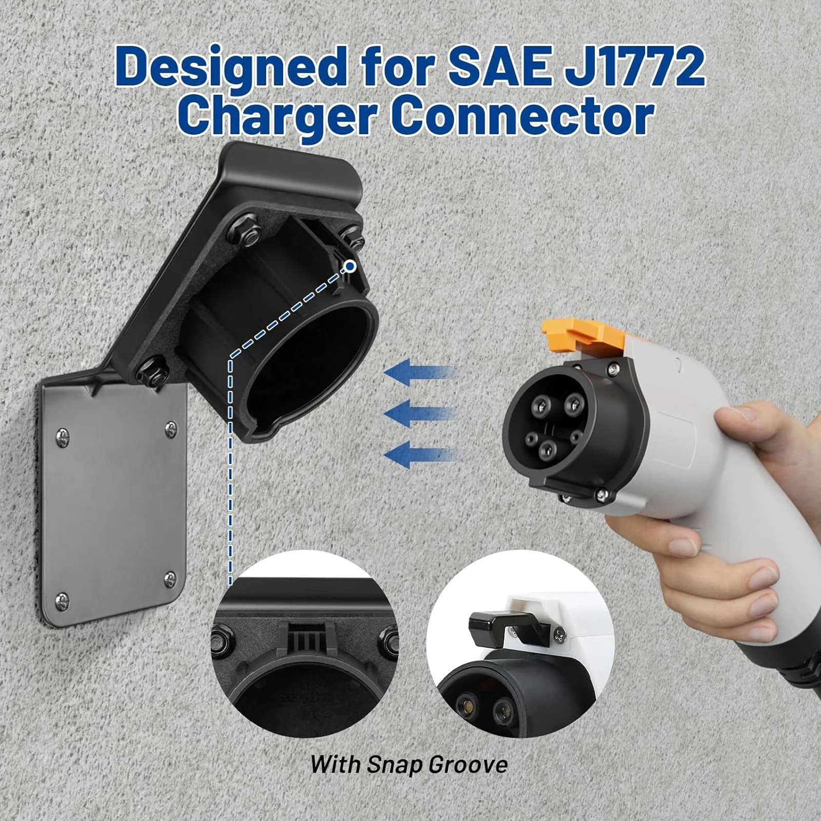 Держатель зарядного устройства для электромобилей SAE J1772, настенное крепление, вешалка для зарядного кабеля, экономия места, дизайн под углом заднего привода для электромобиля
Держатель зарядного устройства для электромобилей SAE J1772, настенное крепление, вешалка для зарядного кабеля, экономия места, дизайн под углом заднего привода для электромобиля