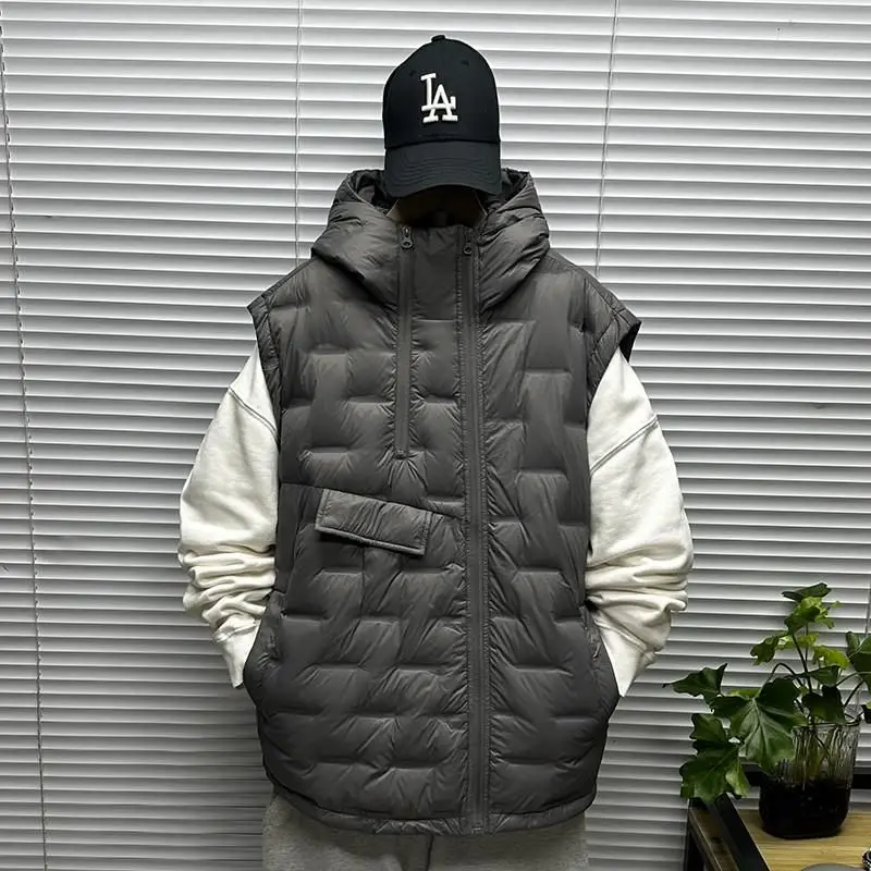 Trendy Oversized Men's Hooded Plaid down Vest Warm Svel oulder Pad Jaet Youthful Daily Wear Du down Filling
Trendy Oversized Men's Hooded Plaid down Vest Warm Svel oulder Pad Jaet Youthful Daily Wear Du down Filling