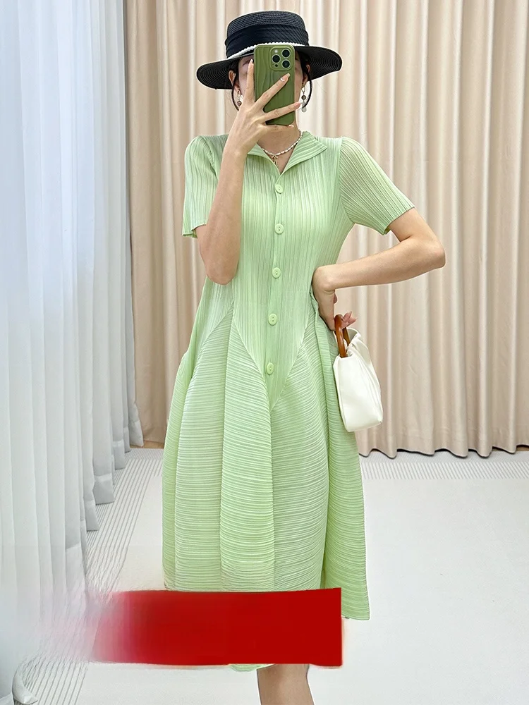 Sanzha Yichuang Women's Dress Bloomer Style Short Sleeve Half Open Collar Pleated Pure Color Autumn Fashion Silk Top
Sanzha Yichuang Women's Dress Bloomer Style Short Sleeve Half Open Collar Pleated Pure Color Autumn Fashion Silk Top