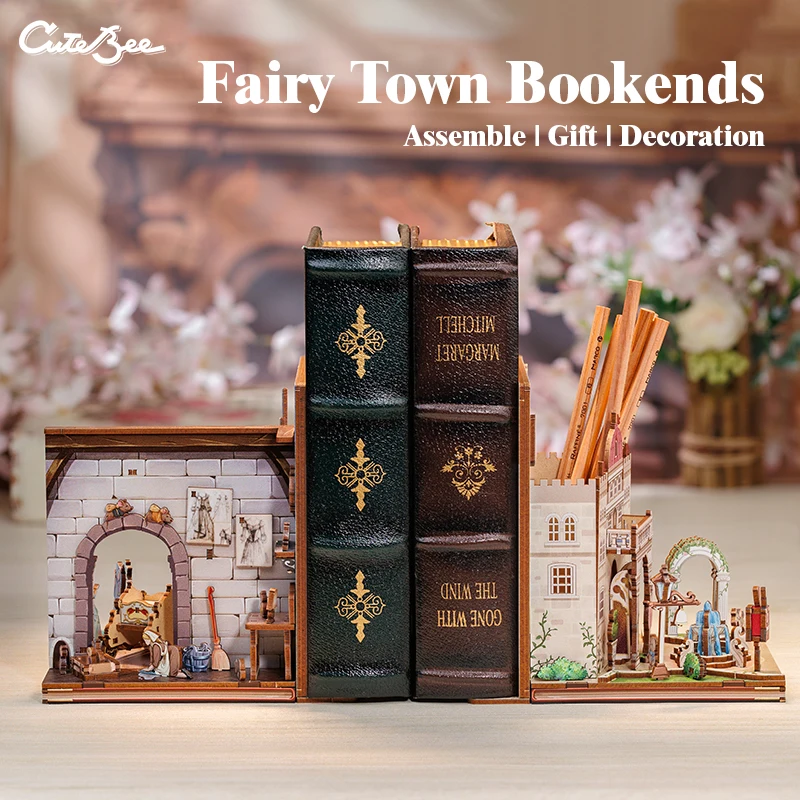 CUTEBEE DIY деревянные сказочные городские кукольные домики миниатюрная модель книжный уголок комплект кукольный домик 3D подставки для книг для домашнего декора
CUTEBEE DIY деревянные сказочные городские кукольные домики миниатюрная модель книжный уголок комплект кукольный домик 3D подставки для книг для домашнего декора