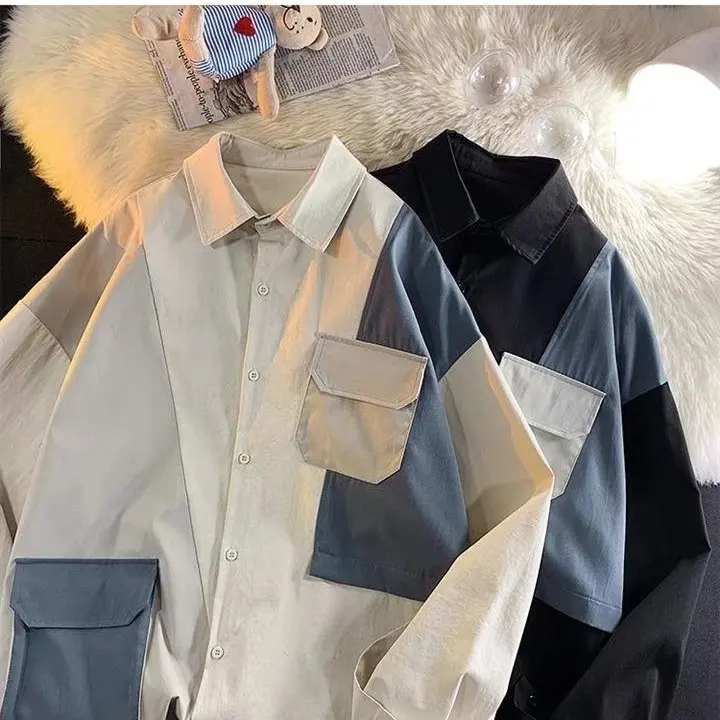 Trendy New Patchwork Contrast Shirt Men's Fashion Personality Casual Slim Long Sleeved Party Shirt Men's Clothing 2023 Z142
Trendy New Patchwork Contrast Shirt Men's Fashion Personality Casual Slim Long Sleeved Party Shirt Men's Clothing 2023 Z142