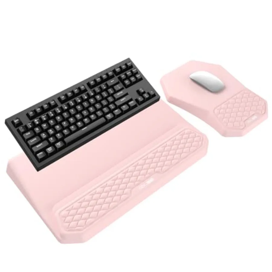 3-in-1 Ergonomic Keyboard Stand with Wrist Rest and Mouse Pad Set, Comfy Keyboard Riser Holder Soft Mousepad with Massage Desig
3-in-1 Ergonomic Keyboard Stand with Wrist Rest and Mouse Pad Set, Comfy Keyboard Riser Holder Soft Mousepad with Massage Desig