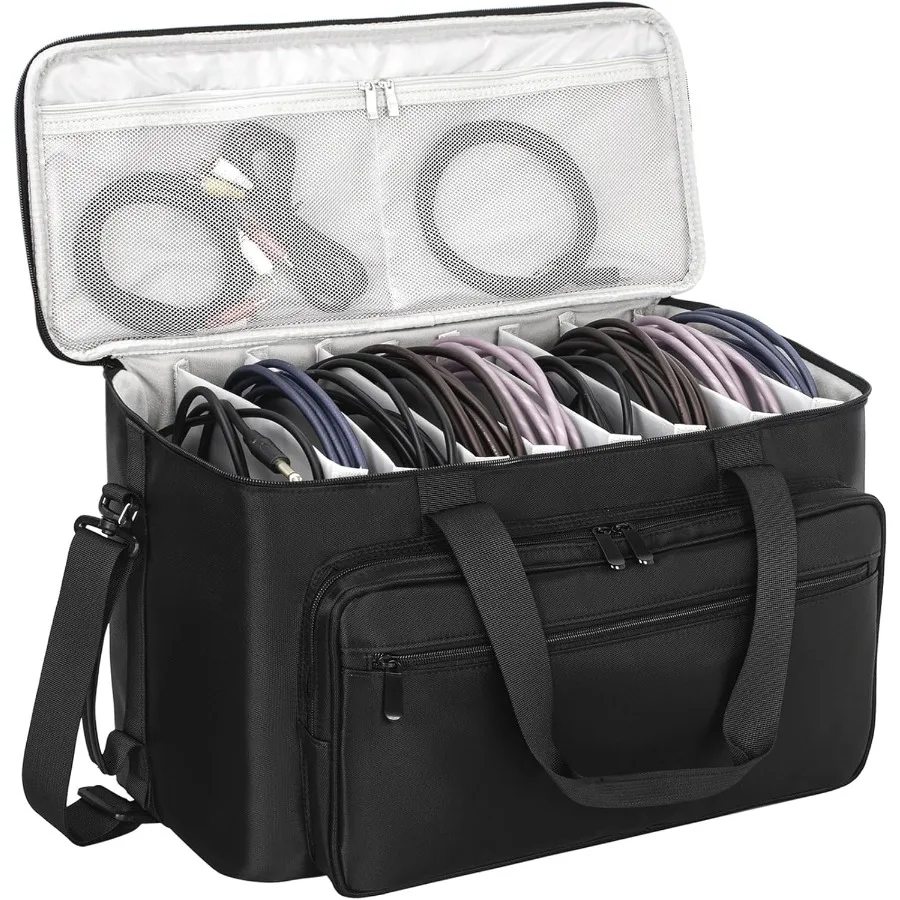 Large Travel Gig Band Cable File Bag With Detachable DividersDJ Cord Organizer Case for Laptop DJ Gear Sound Instrument and Mus 
Large Travel Gig Band Cable File Bag With Detachable DividersDJ Cord Organizer Case for Laptop DJ Gear Sound Instrument and Mus