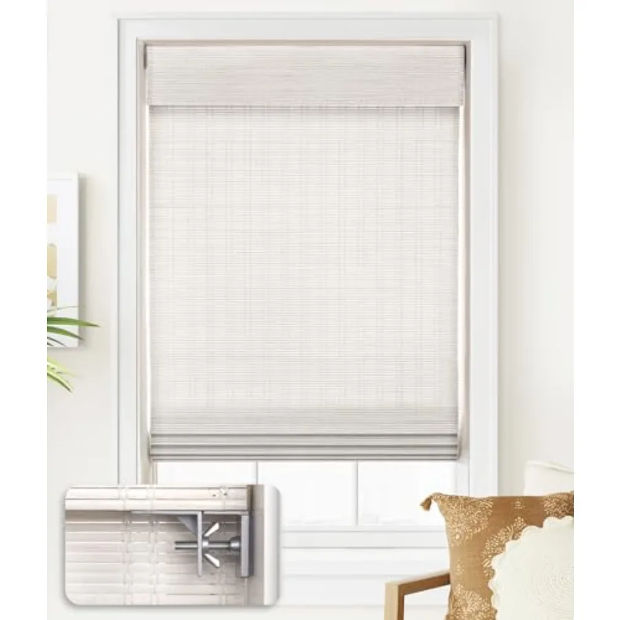 LazBlinds No Tools No Drill Cordless Bamboo Roman Shades, Light Filtering Window Treatment, Roll Up Bamboo Blinds for Window 34
LazBlinds No Tools No Drill Cordless Bamboo Roman Shades, Light Filtering Window Treatment, Roll Up Bamboo Blinds for Window 34