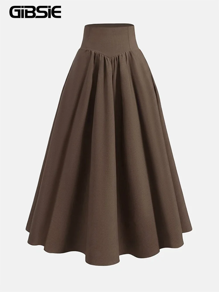 GIBSIE Plus Size Solid Lace-up High Waist A-Line Skirt Women Spring Elegant Vintage All-Match Female Big Swing Long Skirts
GIBSIE Plus Size Solid Lace-up High Waist A-Line Skirt Women Spring Elegant Vintage All-Match Female Big Swing Long Skirts