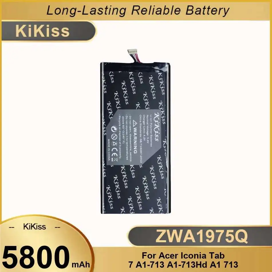 5800mAh ZWA1975Q Good Low-Temperature Performance Tablet Battery For Acer Iconia Tab 7 A1-713 A1-713HD A1 713 Durable
5800mAh ZWA1975Q Good Low-Temperature Performance Tablet Battery For Acer Iconia Tab 7 A1-713 A1-713HD A1 713 Durable