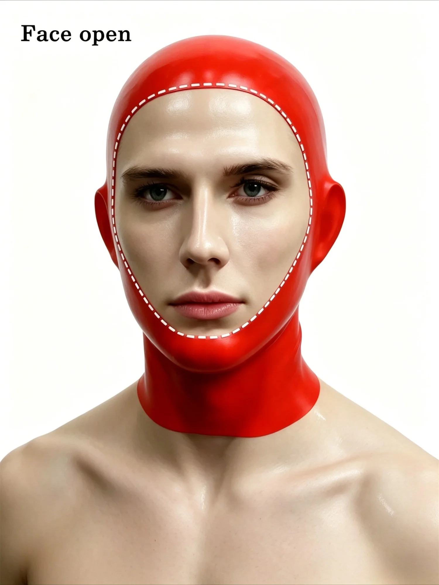 Red Handmade Latex Open Face Hood Unisex Rubber Mask Costume Club Outfits
Red Handmade Latex Open Face Hood Unisex Rubber Mask Costume Club Outfits