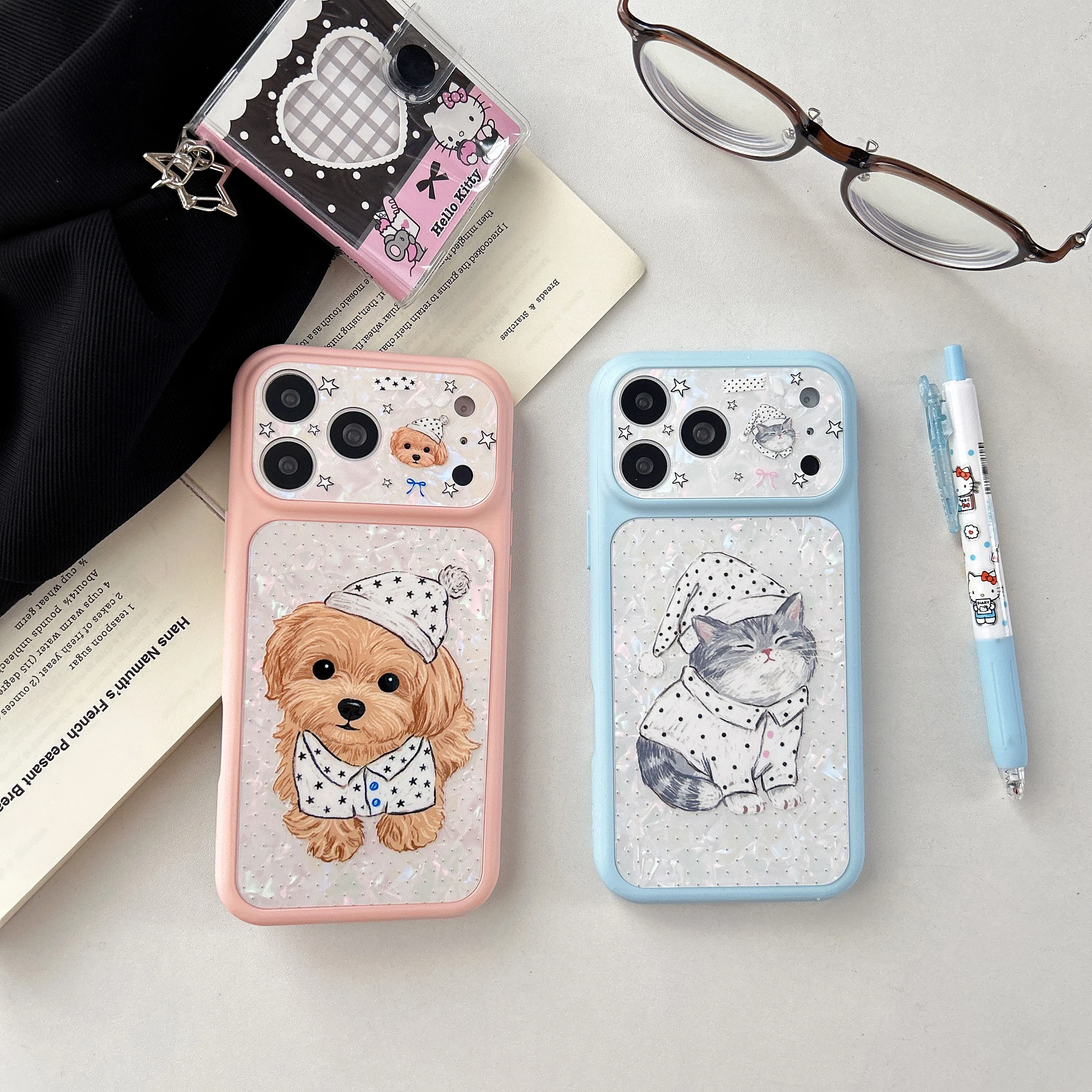 Korean Ins Cute Pajamas Cat Dog Glitter Shell Texture Cute Animal Phone Case for iPhone 17 16 15 Pro Max Back Cover Fund
Korean Ins Cute Pajamas Cat Dog Glitter Shell Texture Cute Animal Phone Case for iPhone 17 16 15 Pro Max Back Cover Fund