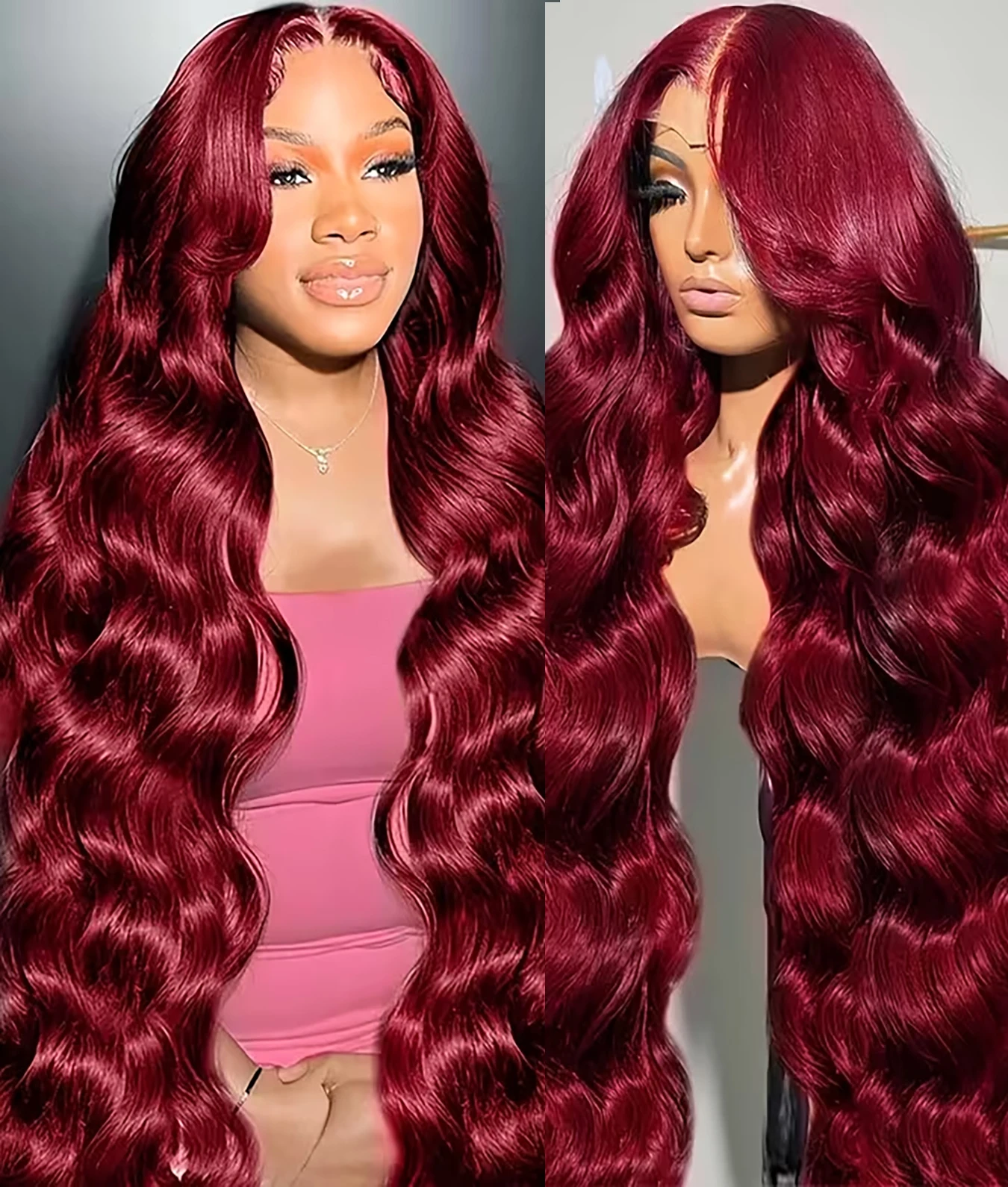 Бордовые парики с кружевной передней частью 99J из натуральных волос, 13x6/13x4, с эффектом Body Wave, предварительно выщипанные, с детским волосом, плотность 200%, для женщин
Бордовые парики с кружевной передней частью 99J из натуральных волос, 13x6/13x4, с эффектом Body Wave, предварительно выщипанные, с детским волосом, плотность 200%, для женщин