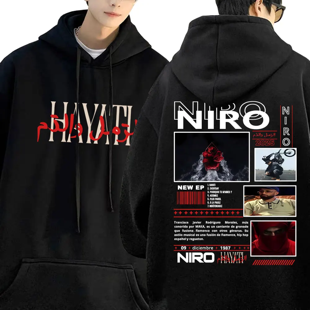 Rapper Niro HAYATI Album Graphic Hoodie Men Women Fashion Hip Hop Oversized Hooded Tracksuit Male Vintage Casual Fleece Hoodies
Rapper Niro HAYATI Album Graphic Hoodie Men Women Fashion Hip Hop Oversized Hooded Tracksuit Male Vintage Casual Fleece Hoodies