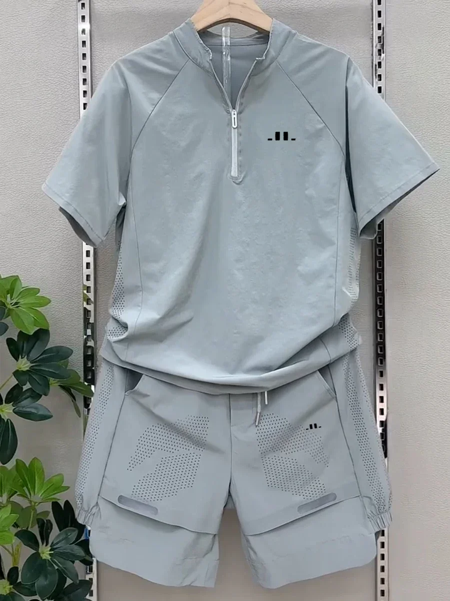 Men's Golf Suit Two-Piece Set Summer Fashion Simple Zipper Ice Silk Qui Dry Thin Ort Sve Orts Casual Golf Clothing Sportswear
Men's Golf Suit Two-Piece Set Summer Fashion Simple Zipper Ice Silk Qui Dry Thin Ort Sve Orts Casual Golf Clothing Sportswear