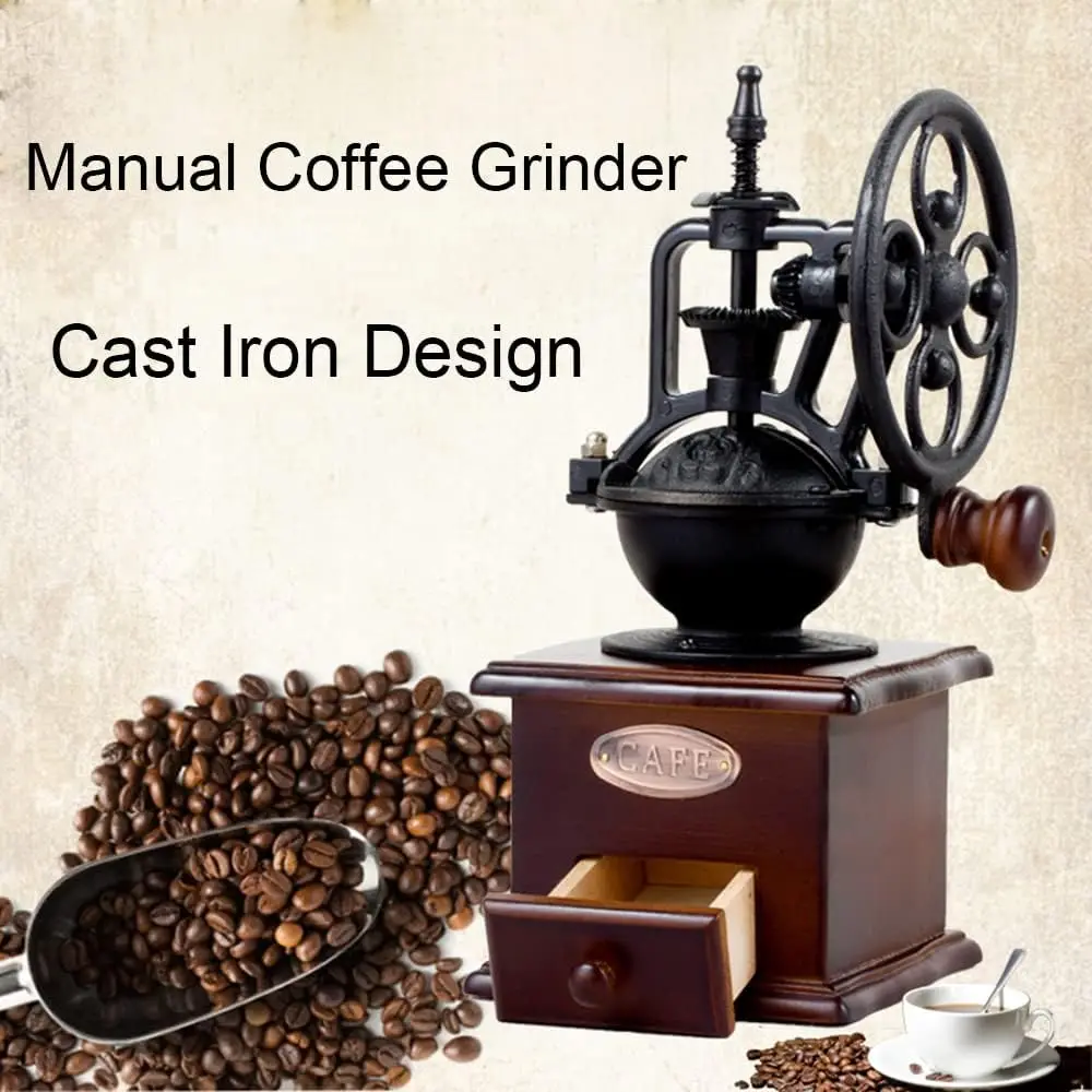 Manual Coffee Grinders with Solid Wood Base and Drawer Powder Box Vintage Style Wooden Hand Grinder French Press Coffee Mill
Manual Coffee Grinders with Solid Wood Base and Drawer Powder Box Vintage Style Wooden Hand Grinder French Press Coffee Mill