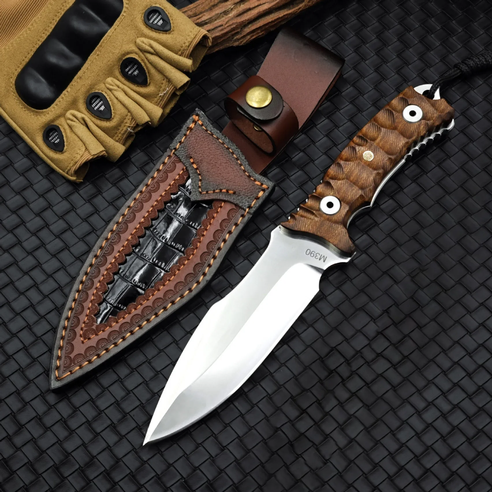 M390 Blade Red Treasure Wood Handles Full-tang Tactical Hunting Knives Self Defesne Camping Survival Knives with Gift Box
M390 Blade Red Treasure Wood Handles Full-tang Tactical Hunting Knives Self Defesne Camping Survival Knives with Gift Box