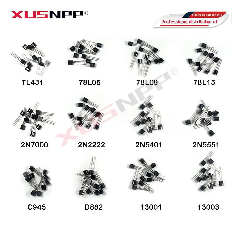 10 шт. * 12 значений = 120 шт. комплект транзисторов TL431 78L05 78L09 78L15 2N7000 2N2222 2N5401 2N5551 C945 MJE13003 MJE13001 2SD882 TO92 TO-92
10 шт. * 12 значений = 120 шт. комплект транзисторов TL431 78L05 78L09 78L15 2N7000 2N2222 2N5401 2N5551 C945 MJE13003 MJE13001 2SD882 TO92 TO-92