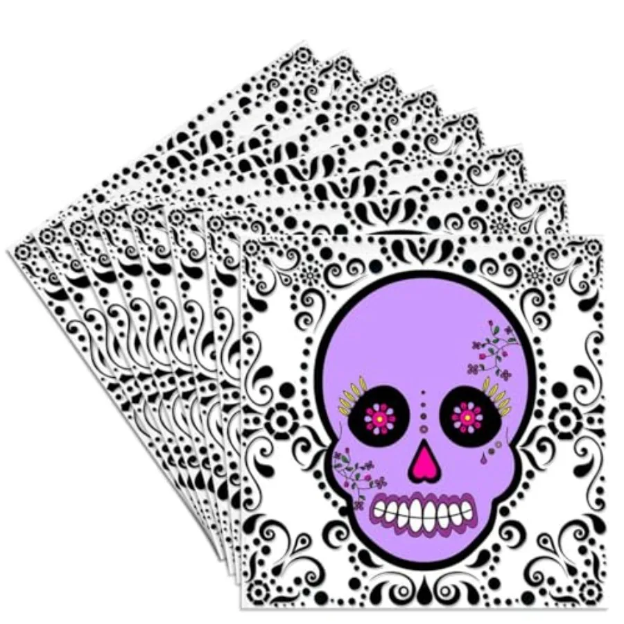 Набор керамических подставок под кружки с дизайном «День мёртвых» (Dia De Los Muertos), сахарный череп, фиолетовый, белый, чёрный, с узором в виде свитков - cst_28868_4
Набор керамических подставок под кружки с дизайном «День мёртвых» (Dia De Los Muertos), сахарный череп, фиолетовый, белый, чёрный, с узором в виде свитков - cst_28868_4