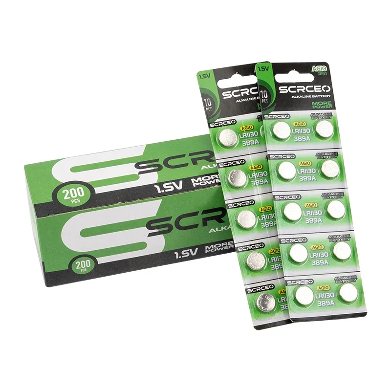 NEW 2-50PCS AG10 LR54 1.55V 78mAh Cell Coin SR54 389 G10189 LR1130 SR1130 V10GA Alkaline Button Batteries for Watch Toys Remote
NEW 2-50PCS AG10 LR54 1.55V 78mAh Cell Coin SR54 389 G10189 LR1130 SR1130 V10GA Alkaline Button Batteries for Watch Toys Remote