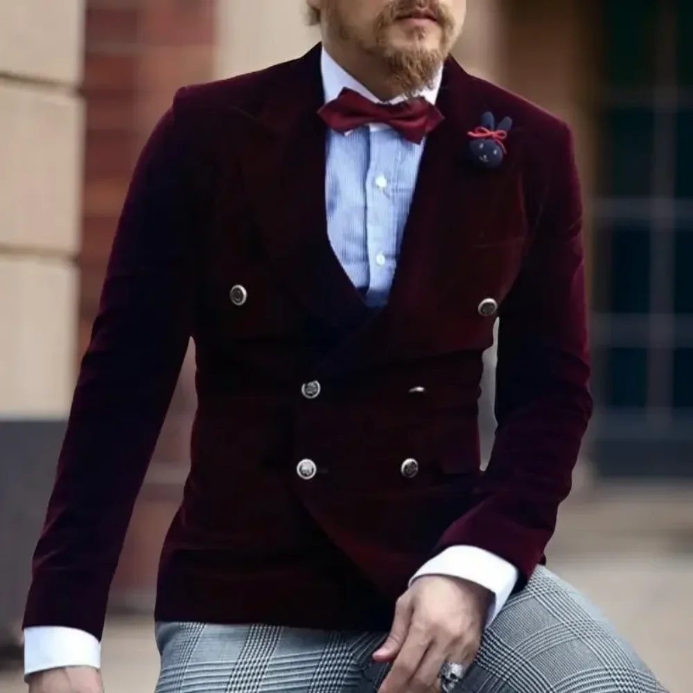 Стильные летние смокинги для пляжных барбекю, газона, пикников, жениха, красная бархатная куртка
Стильные летние смокинги для пляжных барбекю, газона, пикников, жениха, красная бархатная куртка