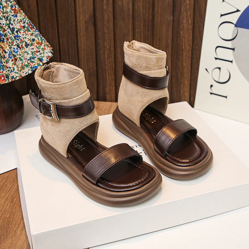 Summer Children Open Toe Roman Sandals Fashion Soft Sole Kid's Beach Shoes Wear Resistant Casual Princess Girls Footwear
Summer Children Open Toe Roman Sandals Fashion Soft Sole Kid's Beach Shoes Wear Resistant Casual Princess Girls Footwear