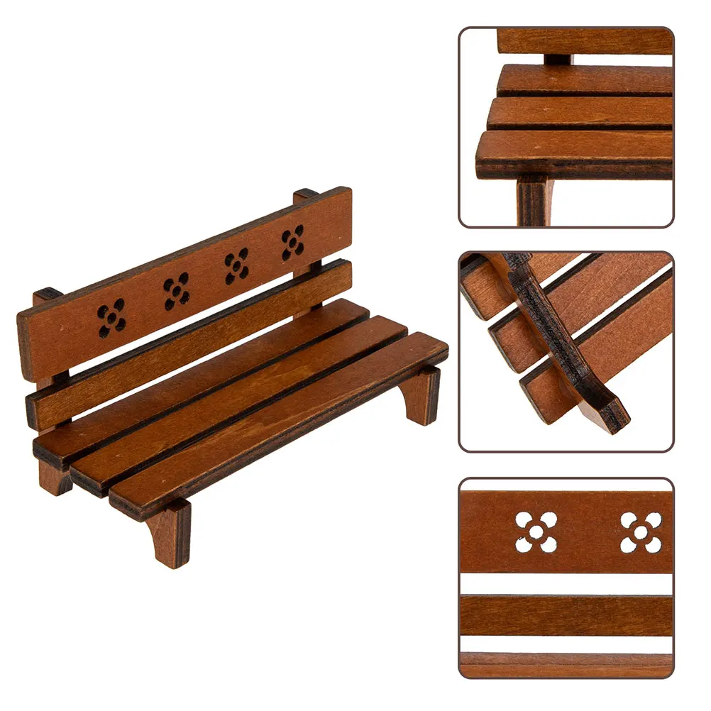 2 Pcs Retro Park Bench Ornaments Mini Adornment Desktop Miniature Dollhouse Decor Tiny Light Brown
2 Pcs Retro Park Bench Ornaments Mini Adornment Desktop Miniature Dollhouse Decor Tiny Light Brown