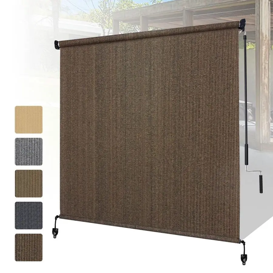 Outdoor Roller Shades 8 W x 6 H, Patio Roll Up Blinds 220 GSM Shade Cloth Roll for Porch Gazebo Pergola Balcony Backyard, Mocha
Outdoor Roller Shades 8 W x 6 H, Patio Roll Up Blinds 220 GSM Shade Cloth Roll for Porch Gazebo Pergola Balcony Backyard, Mocha