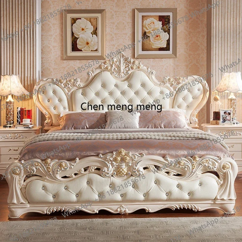 Кожаная европейская белая двуспальная кровать, деревянная красивая золотая матрициальная роскошная кровать, современная вилла для девочек, супружеская мебель для спальни
Кожаная европейская белая двуспальная кровать, деревянная красивая золотая матрициальная роскошная кровать, современная вилла для девочек, супружеская мебель для спальни