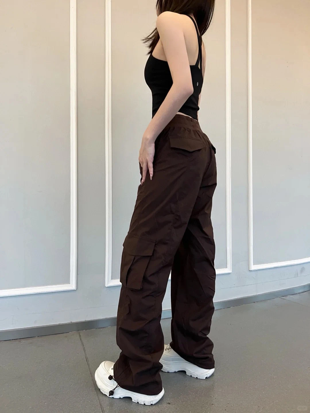 LULU FLORA New work pants, vertical texture, casual yoga mid-waist women's straight-cut wide-leg pants, quick-dry, drawstring
LULU FLORA New work pants, vertical texture, casual yoga mid-waist women's straight-cut wide-leg pants, quick-dry, drawstring