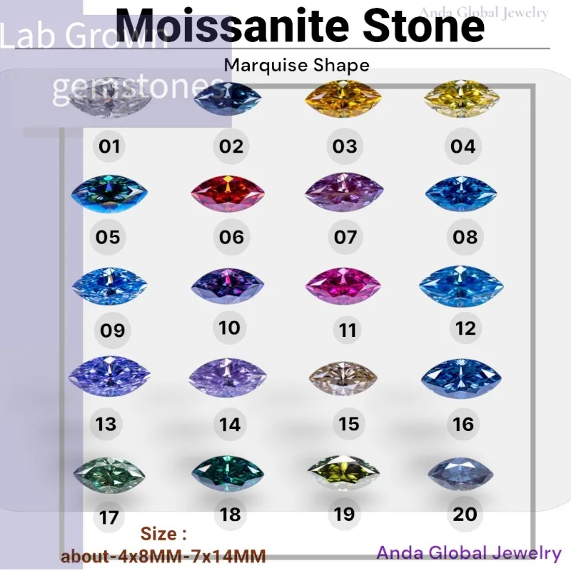 Moissanite Stone Marquise Shape VVS1 Combination Chain Charms Beads with Certificate for Advanced Jewelry Making Materialsls.
Moissanite Stone Marquise Shape VVS1 Combination Chain Charms Beads with Certificate for Advanced Jewelry Making Materialsls.