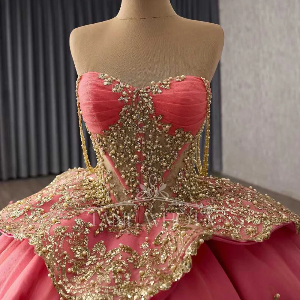 Peach Pink Quinceanera Dresses Sweetheart Sleeveless Lace Up Back Beading Sequined Vestidos De 15 Años 2026
Peach Pink Quinceanera Dresses Sweetheart Sleeveless Lace Up Back Beading Sequined Vestidos De 15 Años 2026