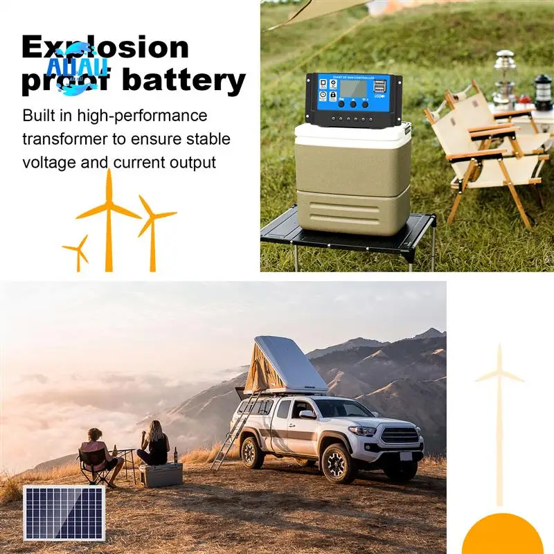 AUAU-30W 12V Зарядное устройство для солнечной панели + контроллер 40A для автомобиля на колесах, лодки, дома, кемпинга
AUAU-30W 12V Зарядное устройство для солнечной панели + контроллер 40A для автомобиля на колесах, лодки, дома, кемпинга